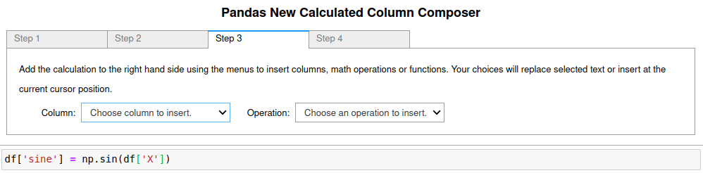 New column tab 3 a column inserted